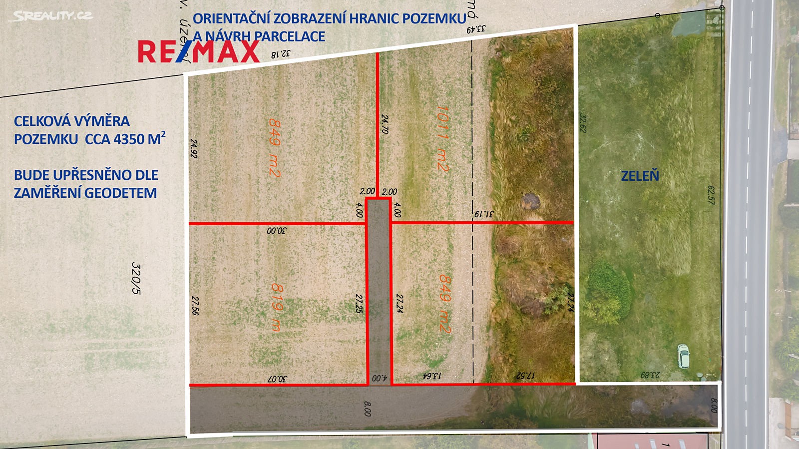 Prodej  stavebního pozemku 4 350 m², Malíkovice, okres Kladno