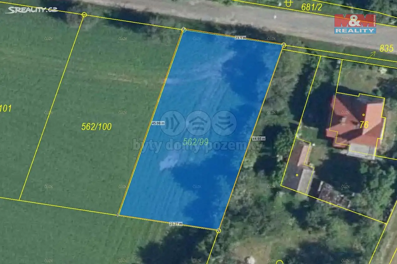 Prodej  stavebního pozemku 1 018 m², Suchdol - Solopysky, okres Kutná Hora