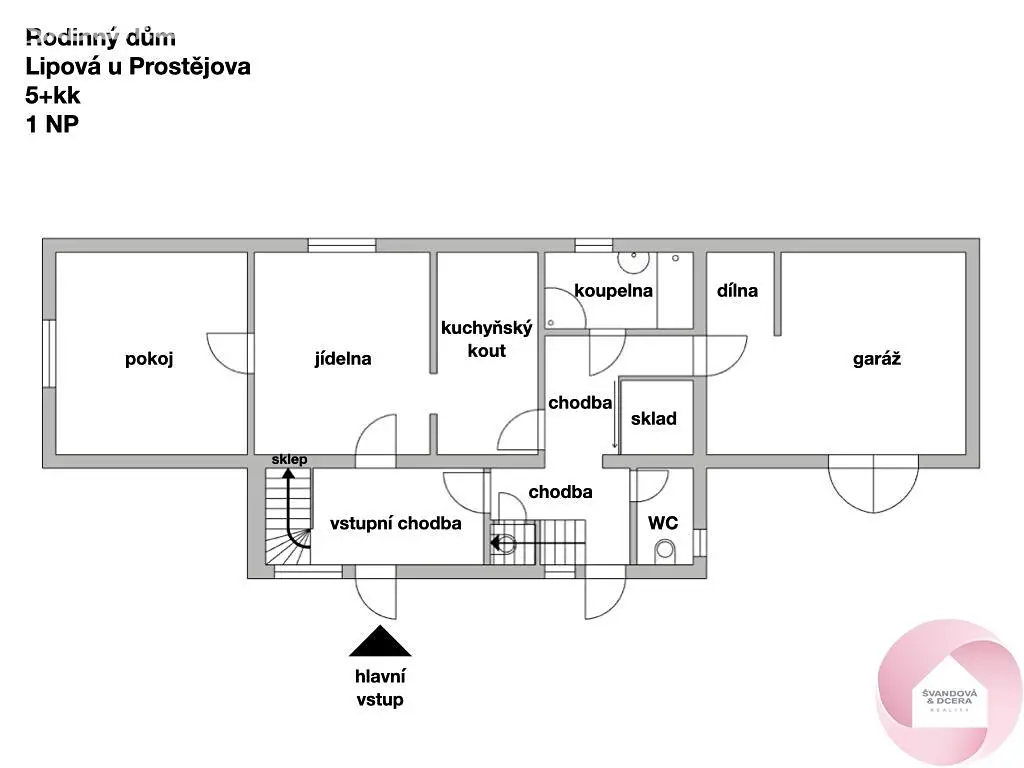 Prodej  rodinného domu 244 m², pozemek 594 m², Lipová, okres Prostějov