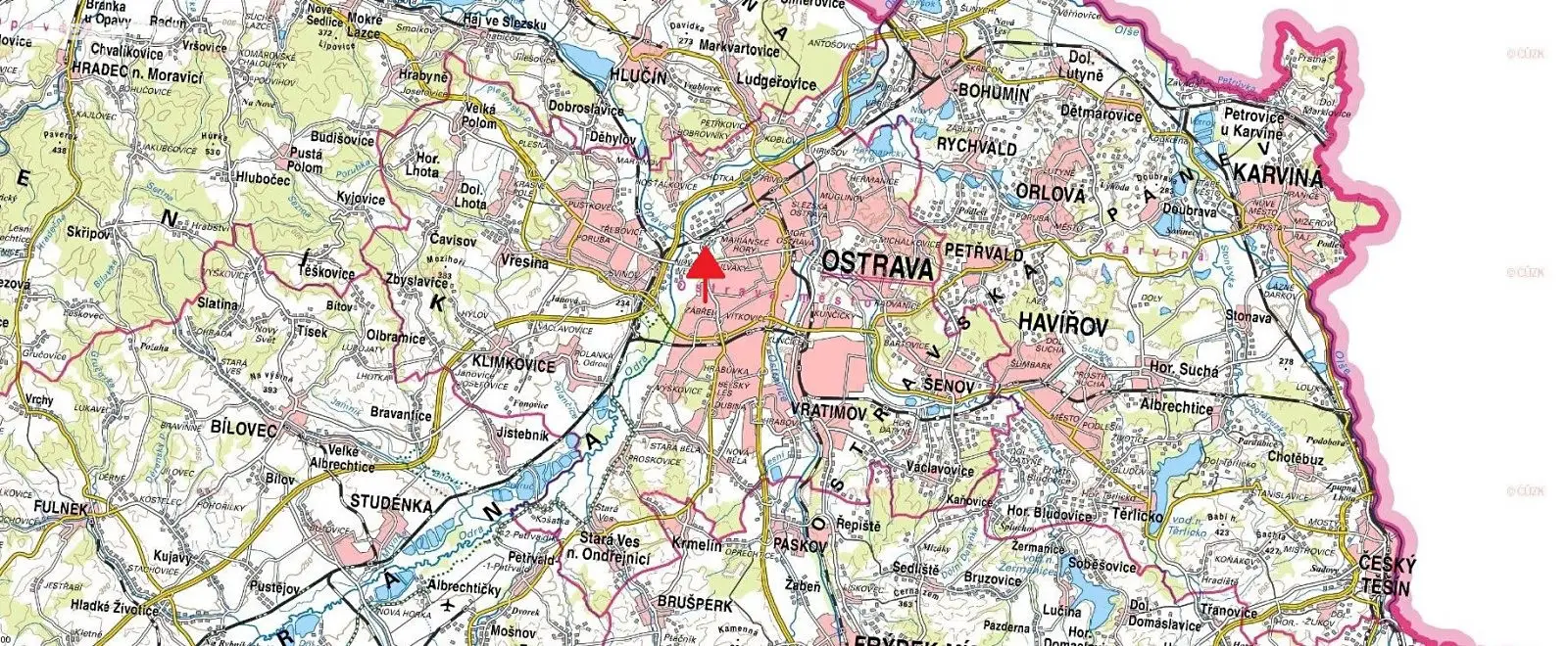 Prodej  pole 540 m², Ostrava - Nová Ves, okres Ostrava-město