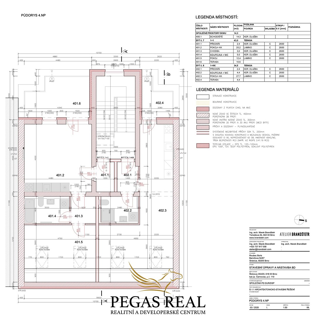 Prodej  rodinného domu 497 m², pozemek 269 m², Štolcova, Brno - Černovice