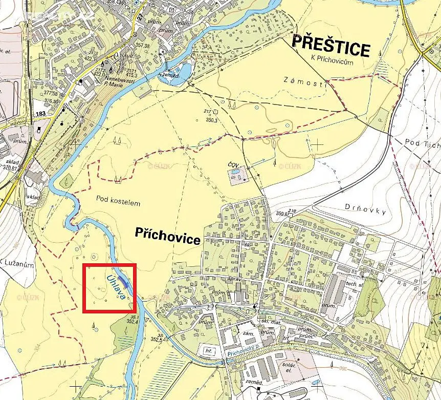Prodej  lesa 334 m², Příchovice, okres Plzeň-jih