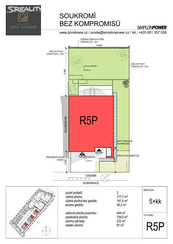 Prodej  projektu na klíč 177 m², pozemek 444 m², Balcárkova, Olomouc - Nová Ulice