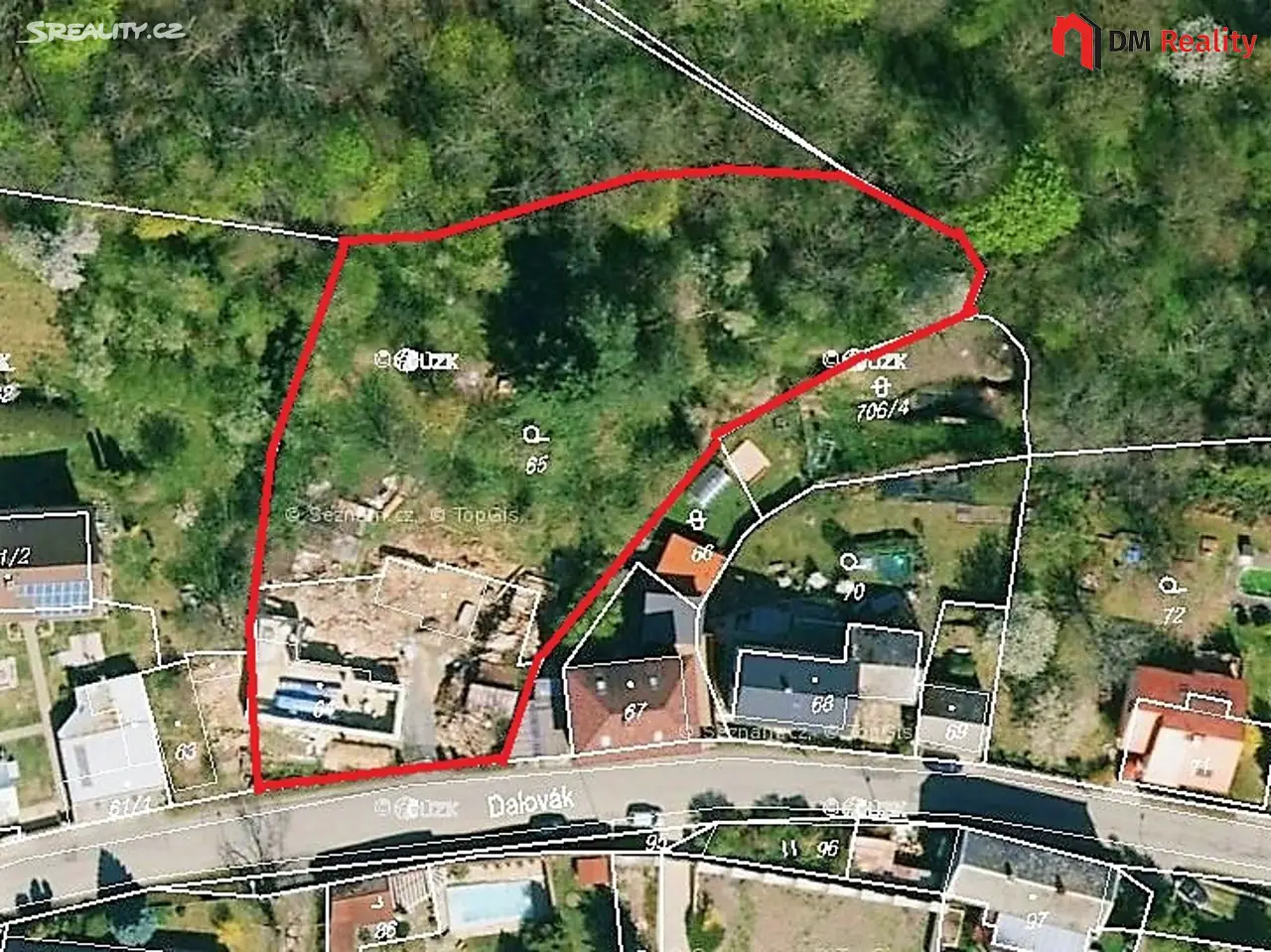 Prodej  stavebního pozemku 2 961 m², Dalovice, okres Mladá Boleslav