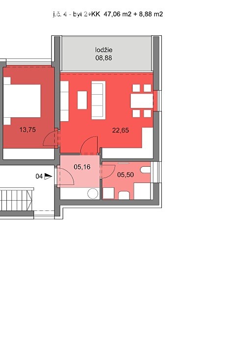 Pronájem bytu 2+kk 47 m², Nad Červenkou, Mladá Boleslav