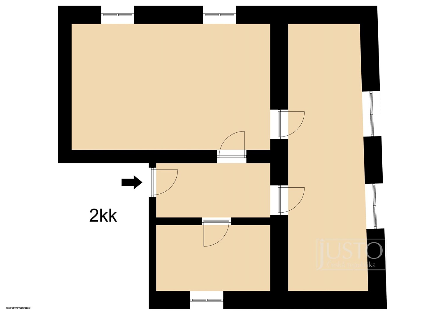 Pronájem bytu 2+kk 67 m², Velké náměstí, Písek - Vnitřní Město