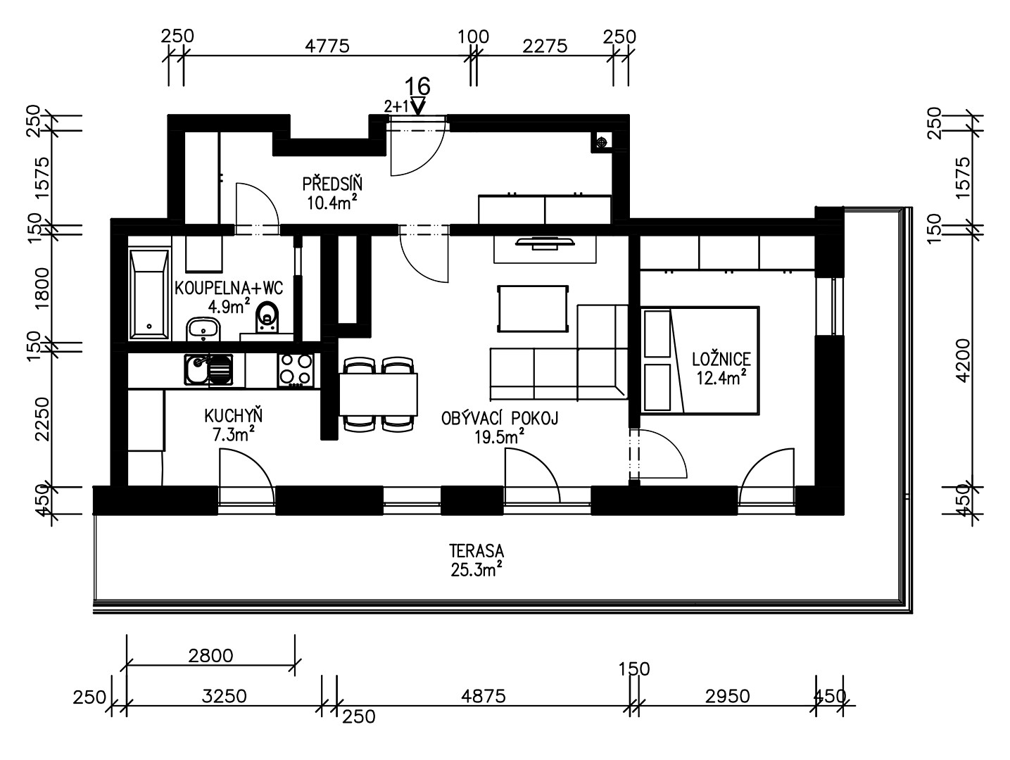 Prodej bytu 2+1 87 m², Jihlava - Hruškové Dvory, okres Jihlava