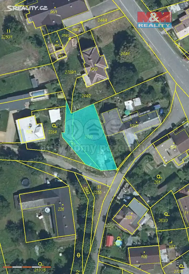 Prodej  stavebního pozemku 635 m², Vítkov - Klokočov, okres Opava