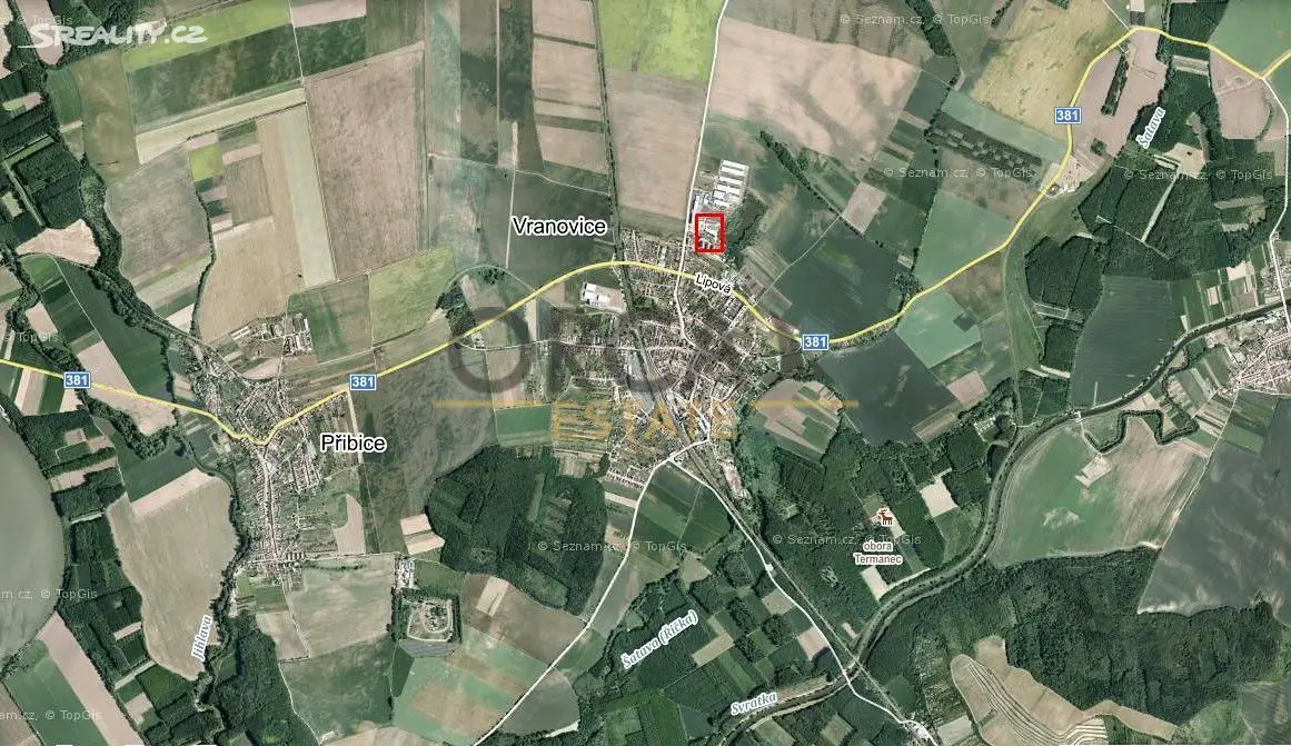 Prodej  pozemku 2 638 m², Vranovice, okres Brno-venkov