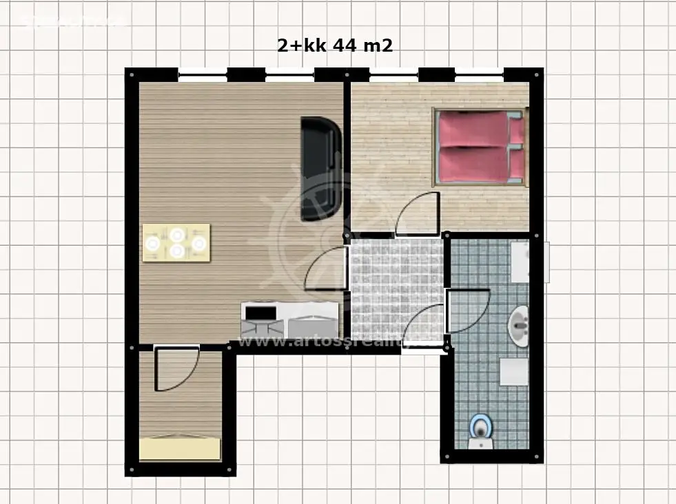 Pronájem bytu 2+kk 44 m², Bratislavská, Brno - Zábrdovice