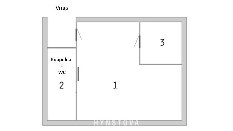 Pronájem bytu 1+kk 30 m², Školní, Rájec-Jestřebí - Rájec