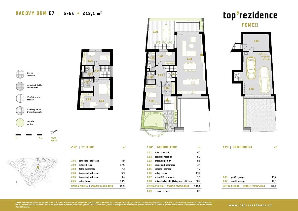 Prodej  rodinného domu 219 m², pozemek 368 m², Na pomezí, Praha 5