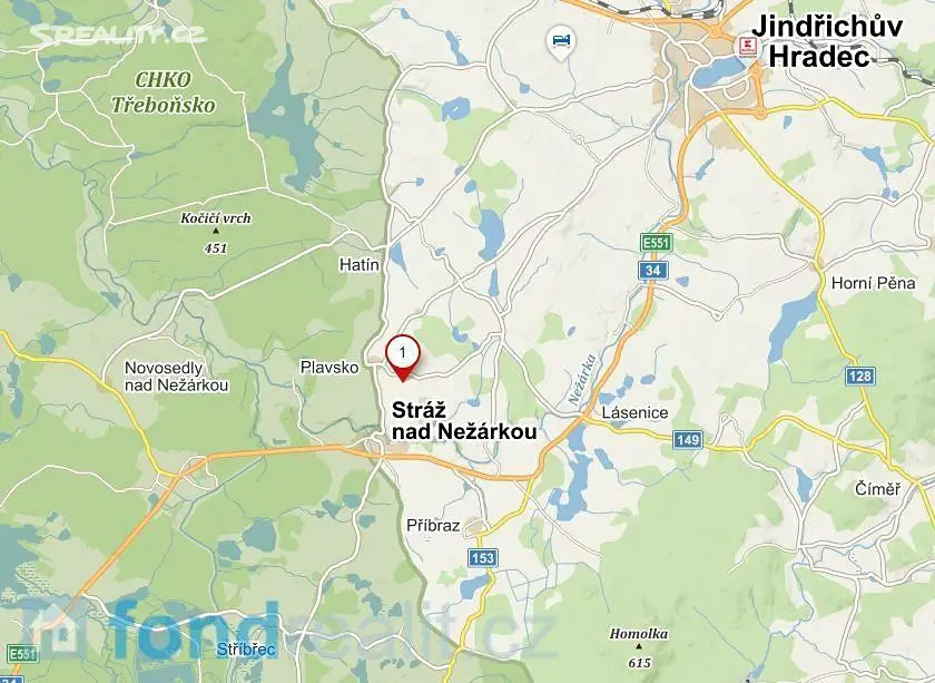 Prodej  pozemku 3 117 m², Plavsko, okres Jindřichův Hradec