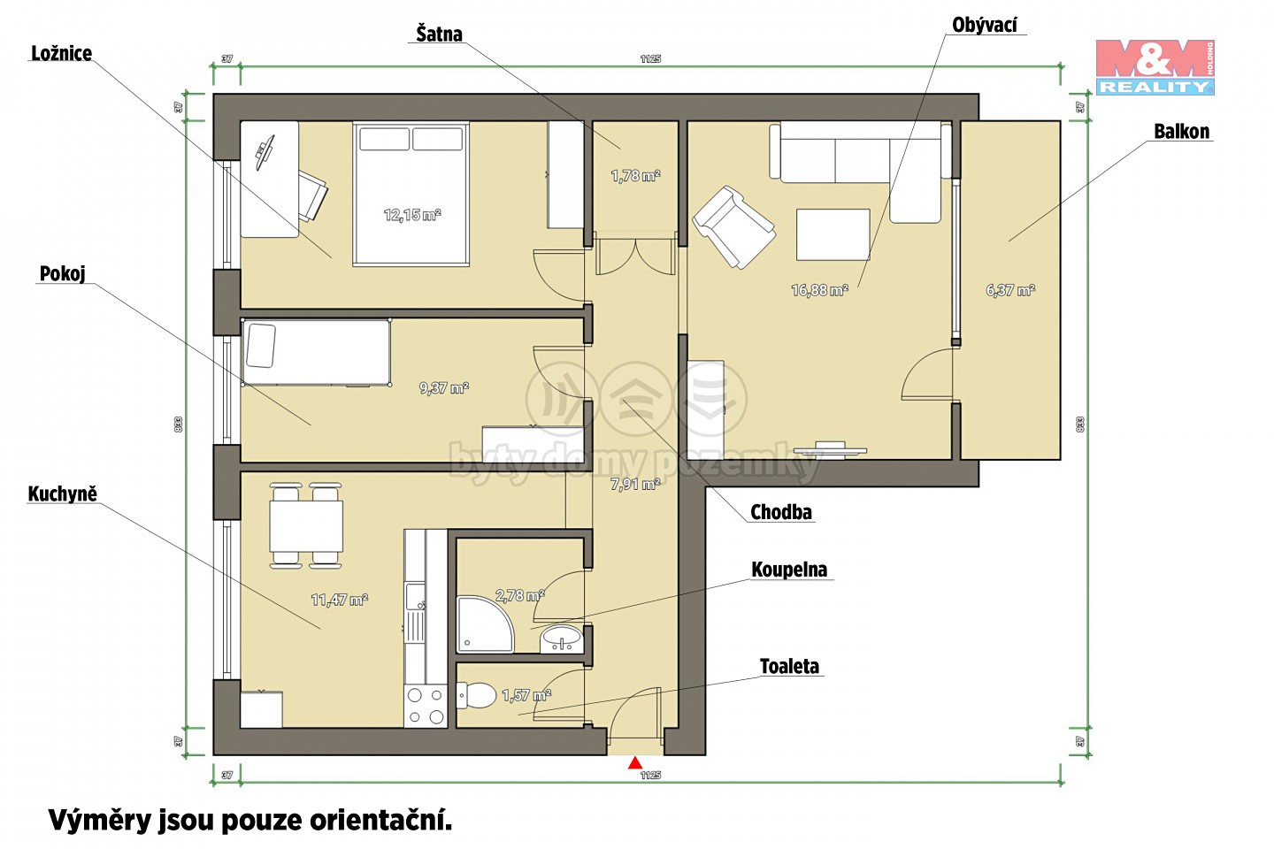 Prodej bytu 3+1 70 m², Havířská, Nýřany