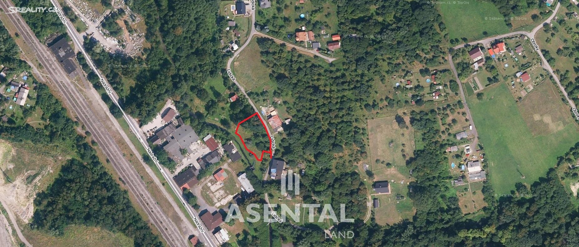 Prodej  pozemku 1 380 m², Lidická, Orlová - Město