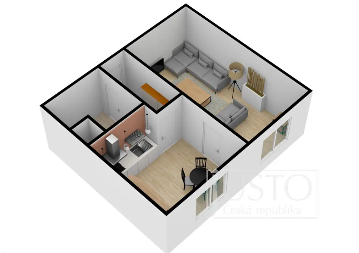 Pronájem bytu 1+1 36 m², Sídliště Za Chlumem, Bílina - Teplické Předměstí