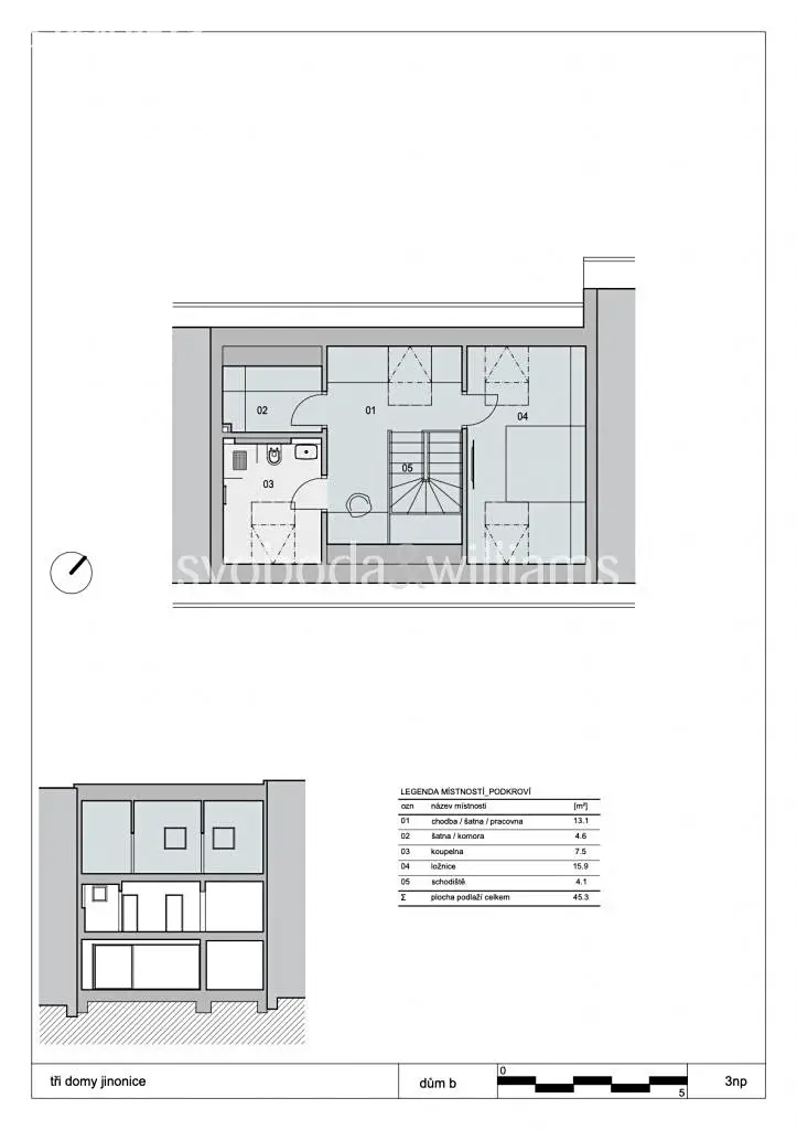 Prodej  rodinného domu 169 m², pozemek 119 m², Butovická, Praha 5 - Jinonice