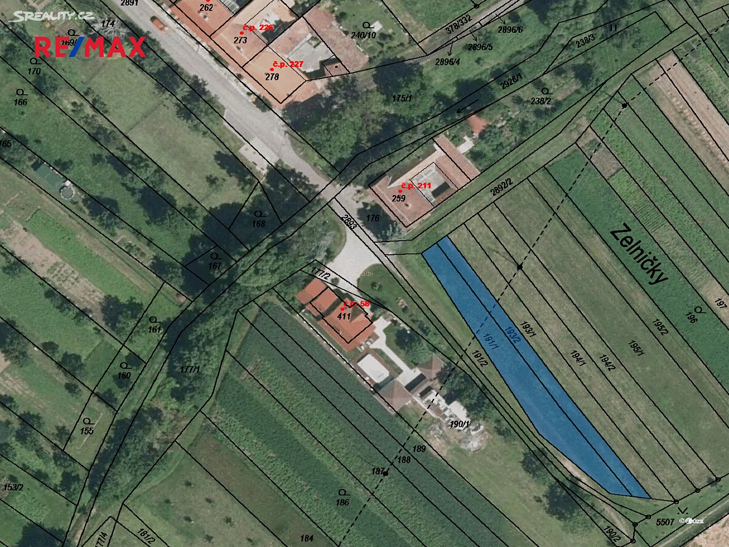 Prodej  stavebního pozemku 751 m², Němčany, okres Vyškov