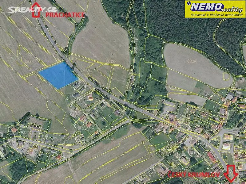 Prodej  komerčního pozemku 7 073 m², Chroboly, okres Prachatice