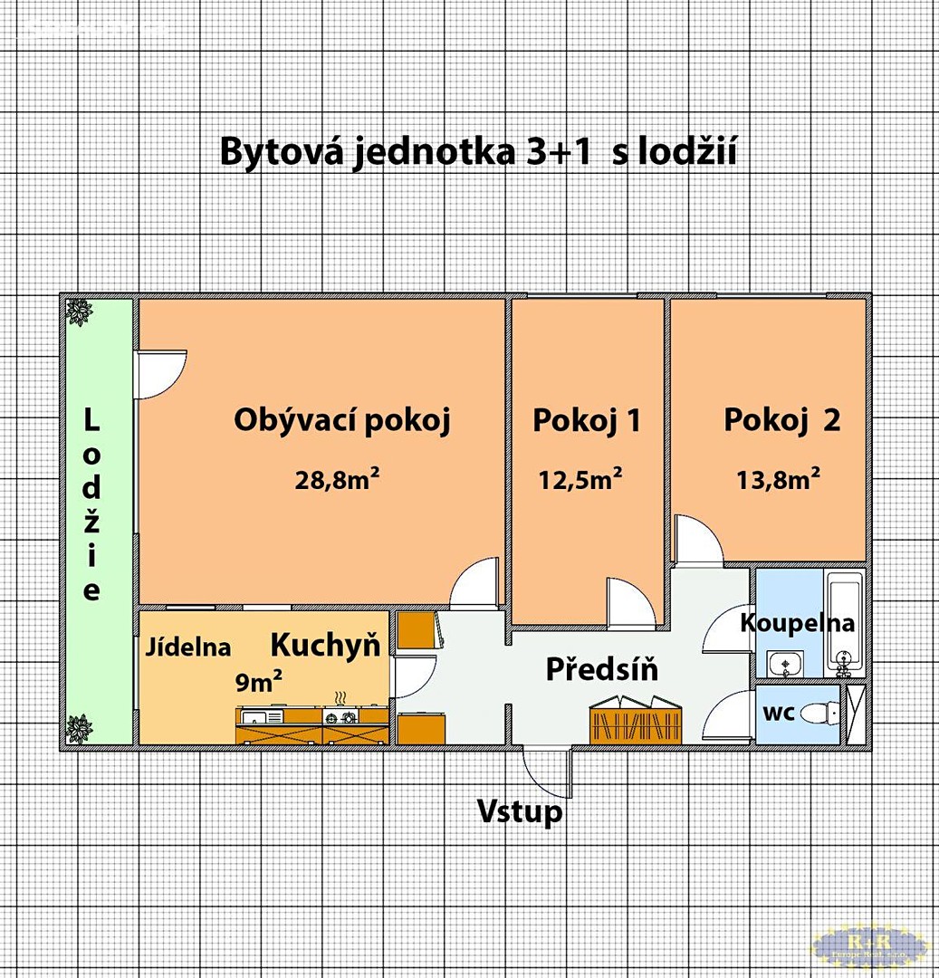 Pronájem bytu 3+1 86 m², U bazénu, Praha 4 - Písnice