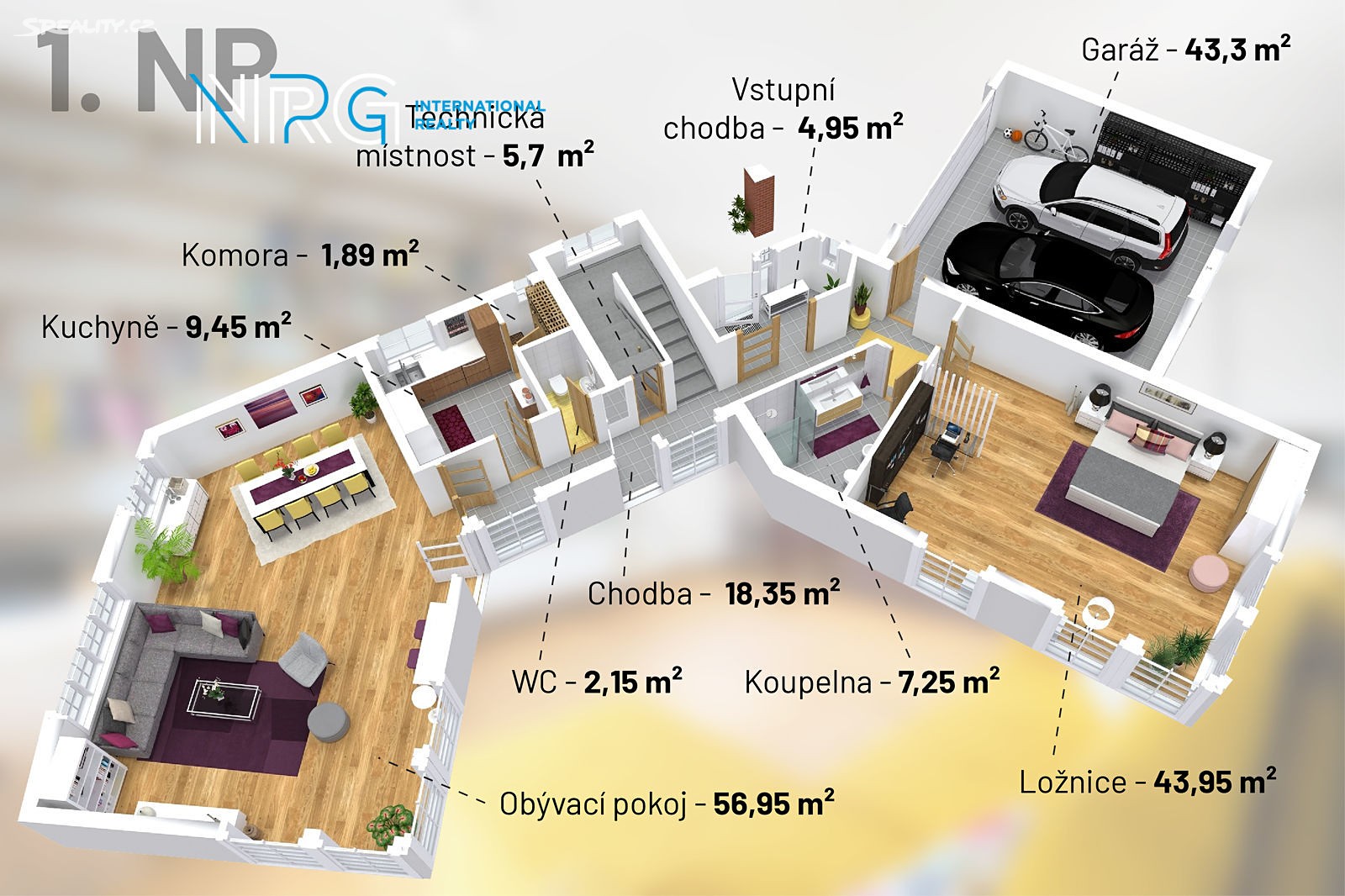 Prodej  rodinného domu 398 m², pozemek 239 m², Praha 10 - Hájek u Uhříněvsi