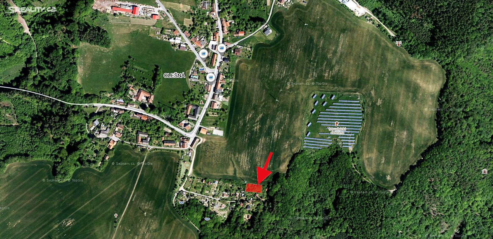 Prodej  zahrady 925 m², Blansko - Olešná, okres Blansko