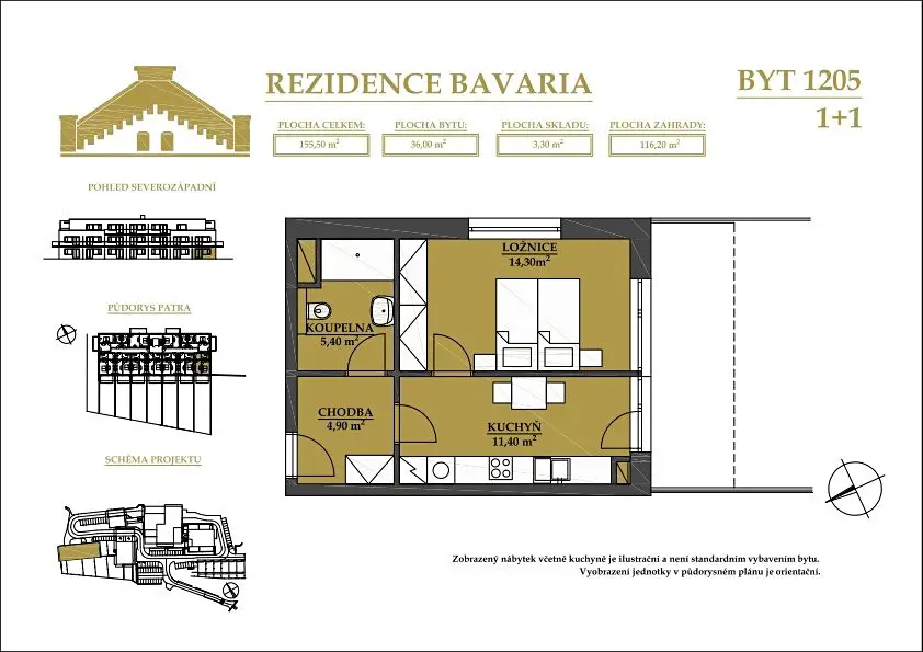 Prodej bytu 1+1 36 m², Brno - Jehnice, okres Brno-město