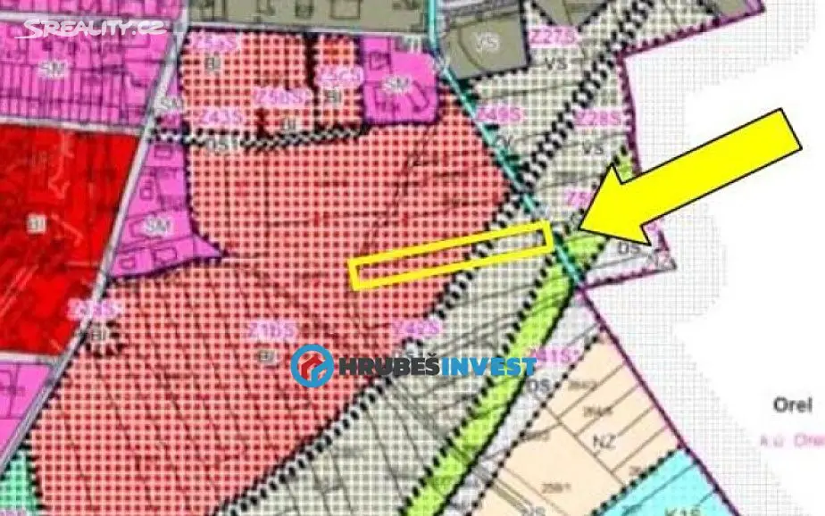Prodej  stavebního pozemku 4 047 m², Slatiňany, okres Chrudim