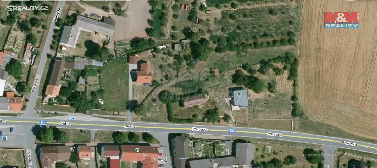Prodej  stavebního pozemku 186 m², Troubky, okres Přerov