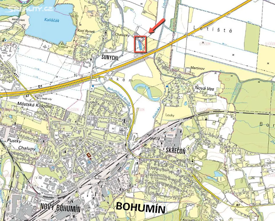 Prodej  pole 5 159 m², Bohumín - Nový Bohumín, okres Karviná