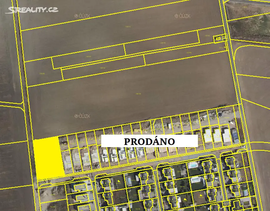 Prodej  stavebního pozemku 1 784 m², Moravany, okres Brno-venkov