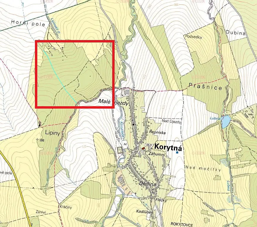 Prodej  lesa 2 059 m², Nivnice, okres Uherské Hradiště