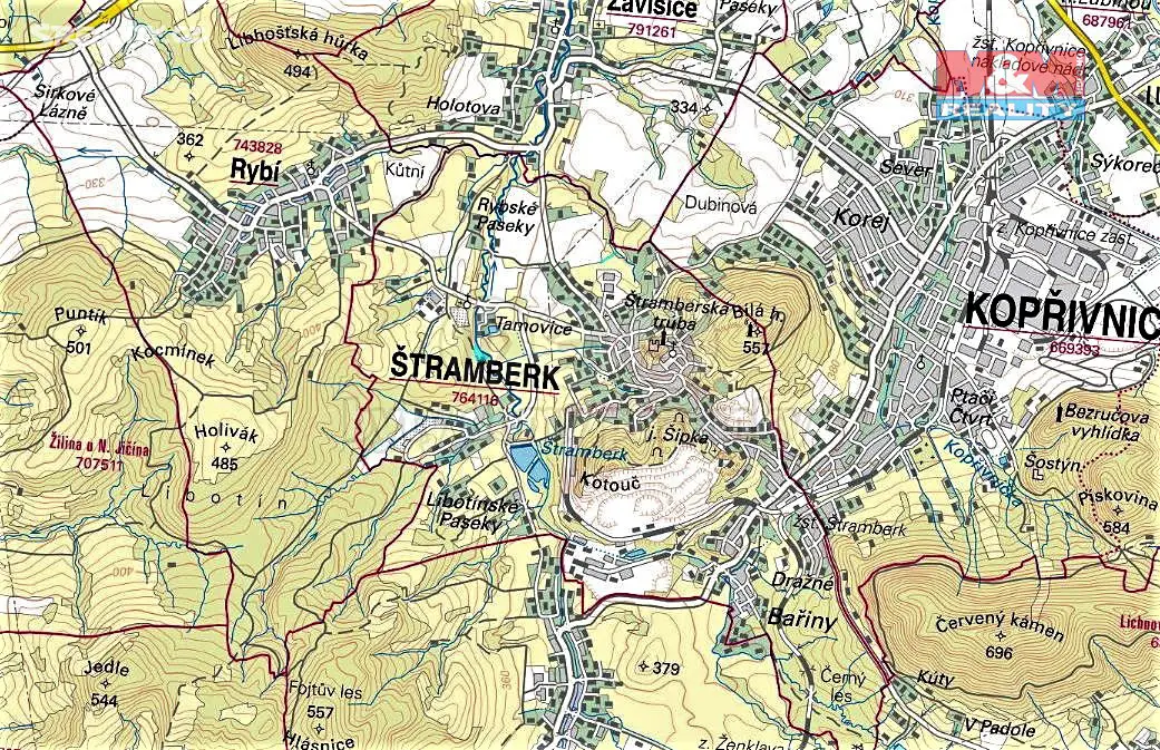 Prodej  lesa 7 210 m², Štramberk, okres Nový Jičín