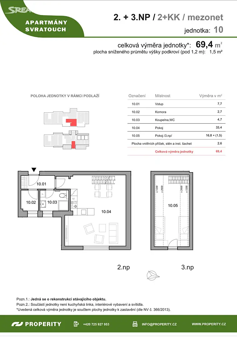 Prodej bytu 2+kk 69 m² (Mezonet), Svratka, okres Žďár nad Sázavou
