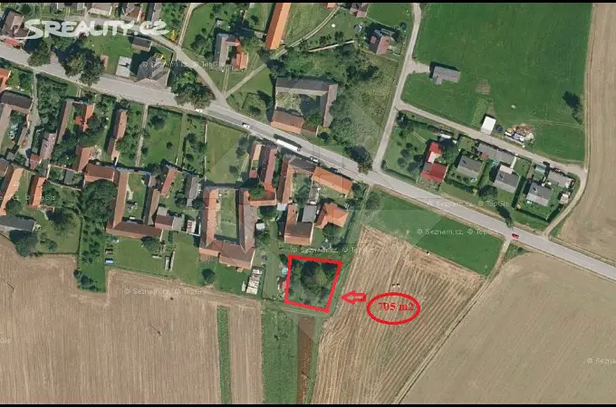 Prodej  stavebního pozemku 705 m², Doňov, okres Jindřichův Hradec