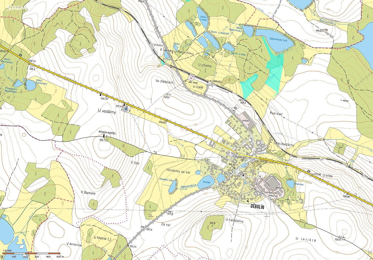 Prodej  louky 54 908 m², Jindřichův Hradec, okres Jindřichův Hradec