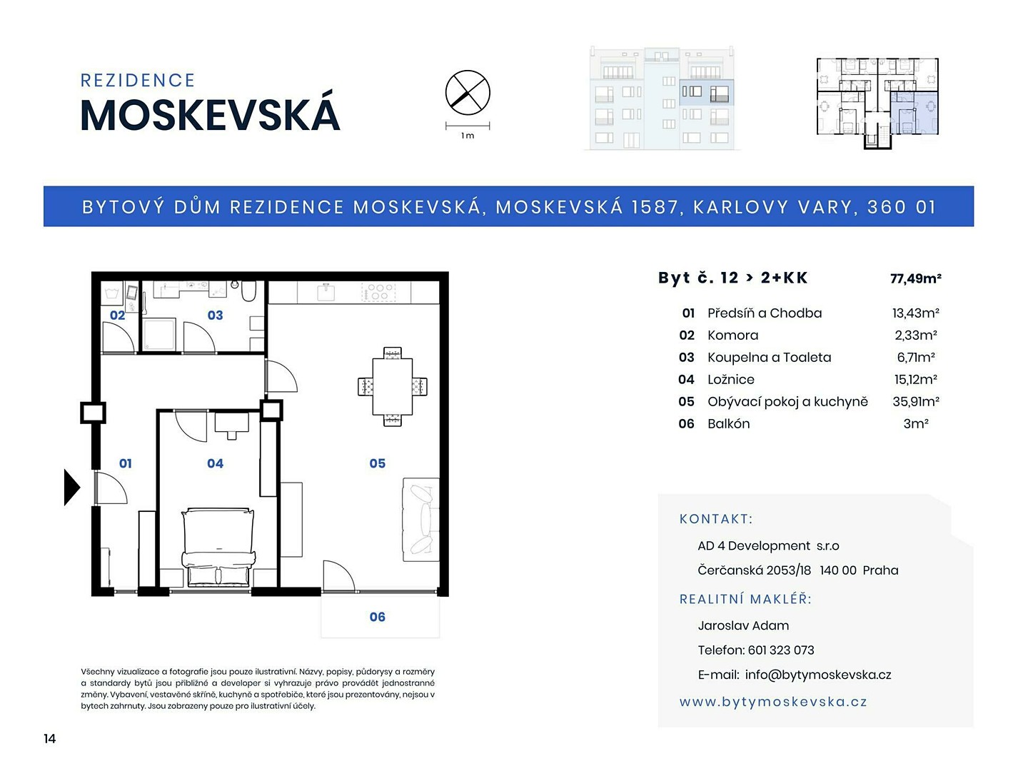 Prodej bytu 2+kk 74 m², Moskevská, Karlovy Vary
