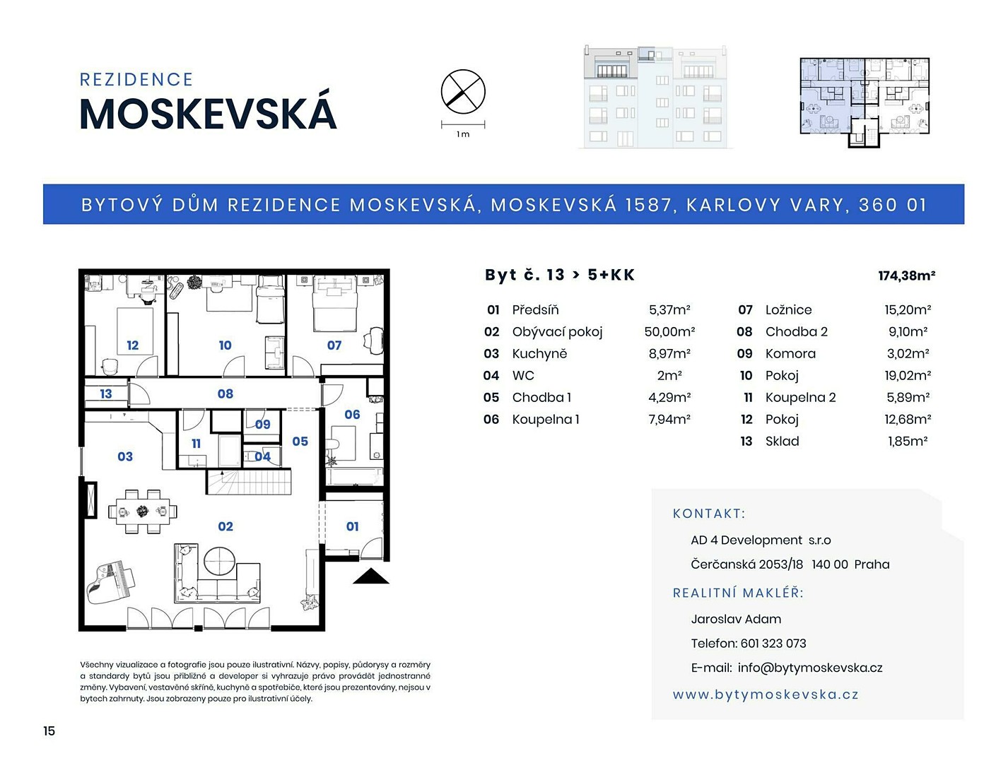Prodej bytu 5+kk 174 m², Moskevská, Karlovy Vary