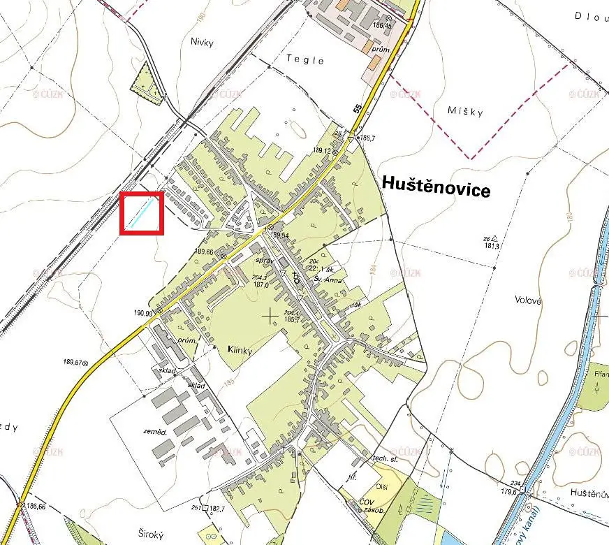 Prodej  stavebního pozemku 315 m², Huštěnovice, okres Uherské Hradiště