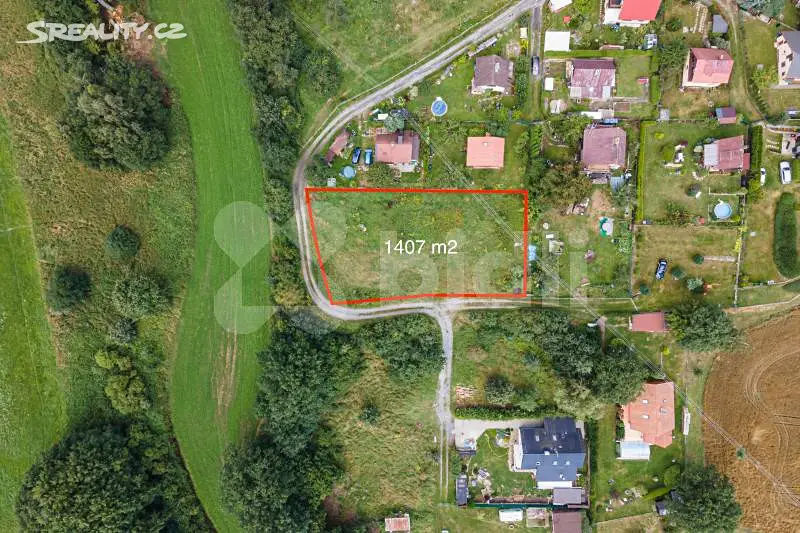 Prodej  stavebního pozemku 1 407 m², Pyšely - Kovářovice, okres Benešov