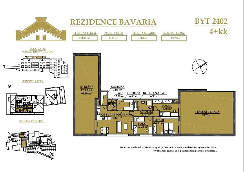 Prodej bytu 4+kk 254 m², Brno - Jehnice, okres Brno-město