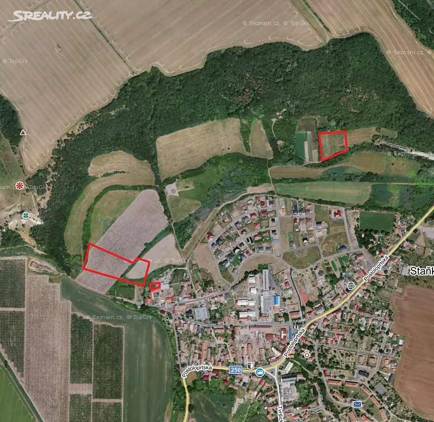 Prodej  stavebního pozemku 214 m², Staňkovice, okres Louny