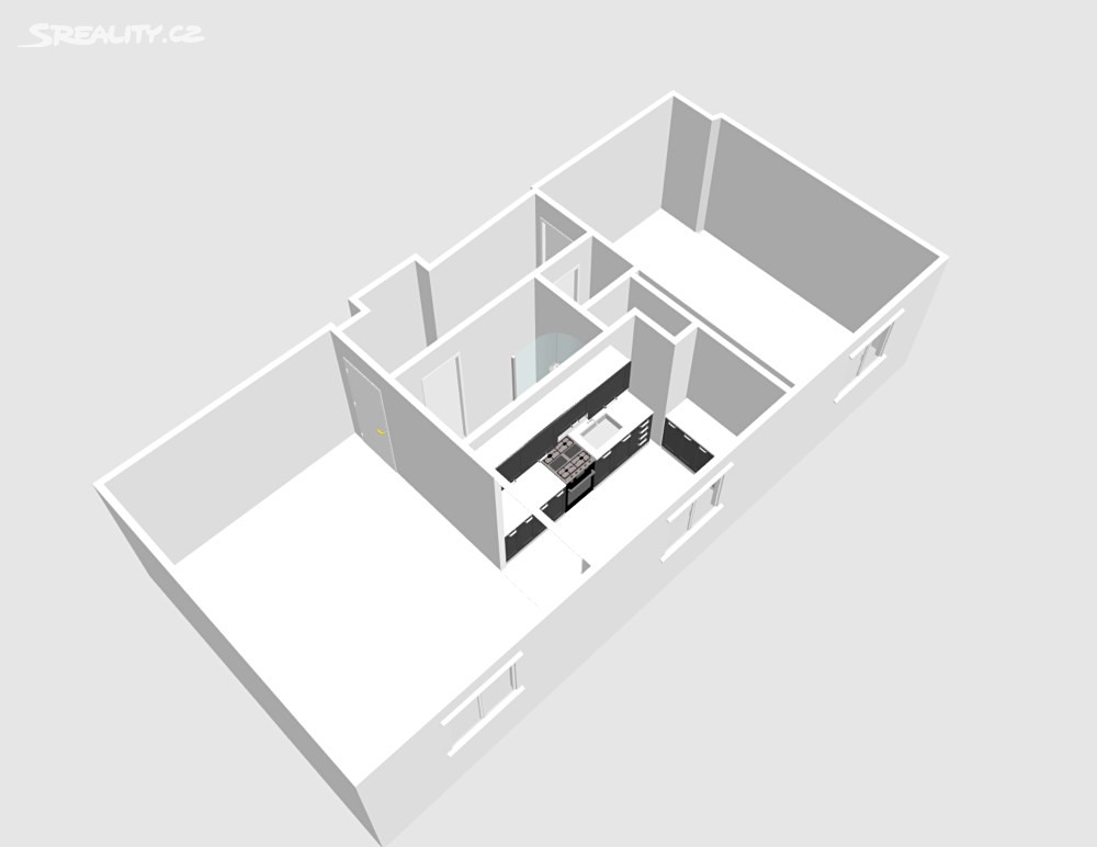Pronájem bytu 2+kk 57 m², Vinohradská, Litvínov - Horní Litvínov