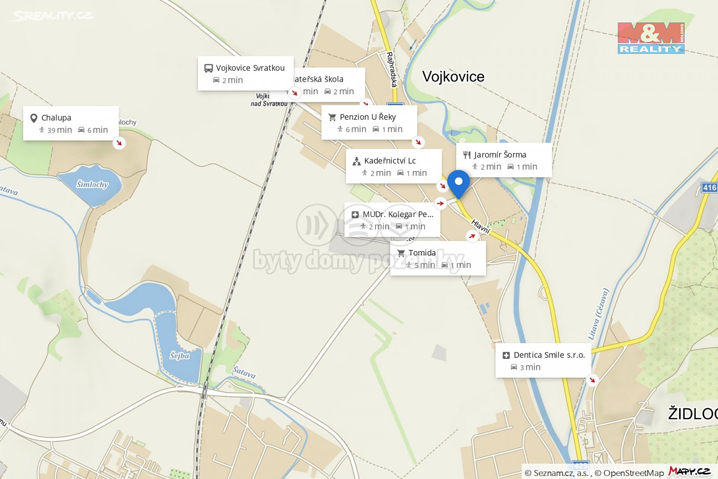 Prodej  chalupy 54 m², pozemek 275 m², Vojkovice, okres Brno-venkov