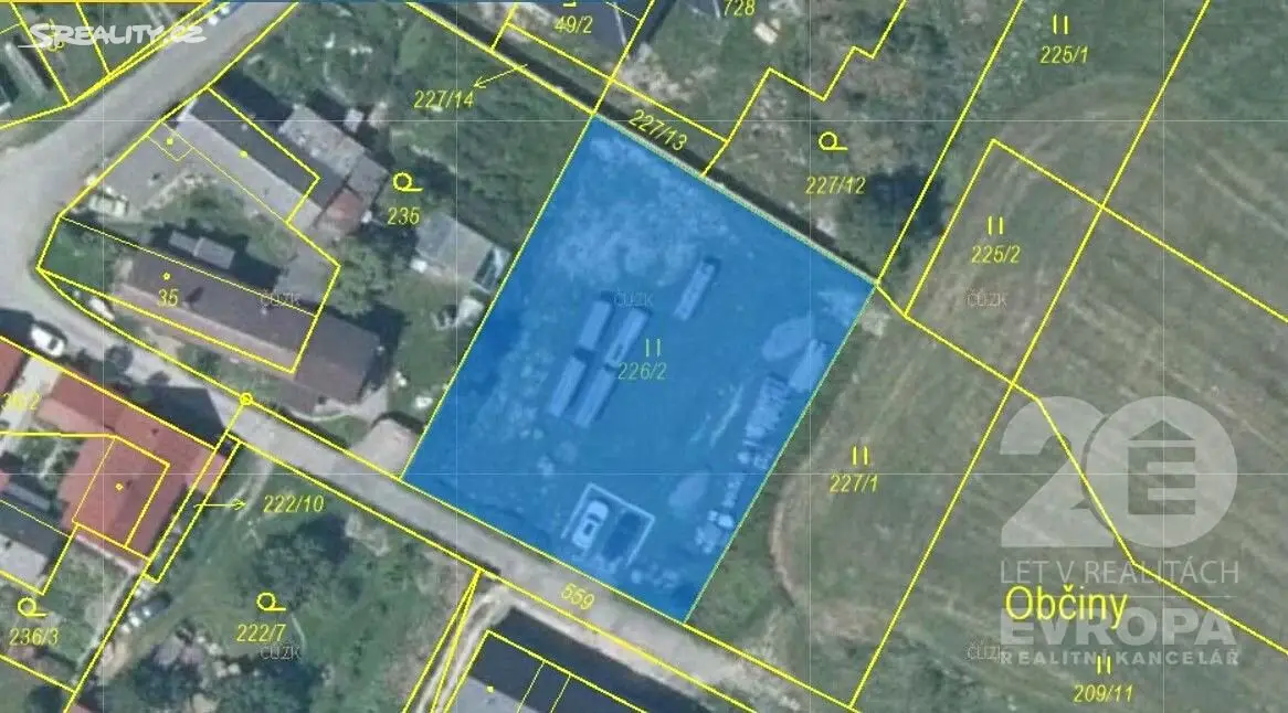 Prodej  stavebního pozemku 1 223 m², Havlíčkův Brod - Poděbaby, okres Havlíčkův Brod