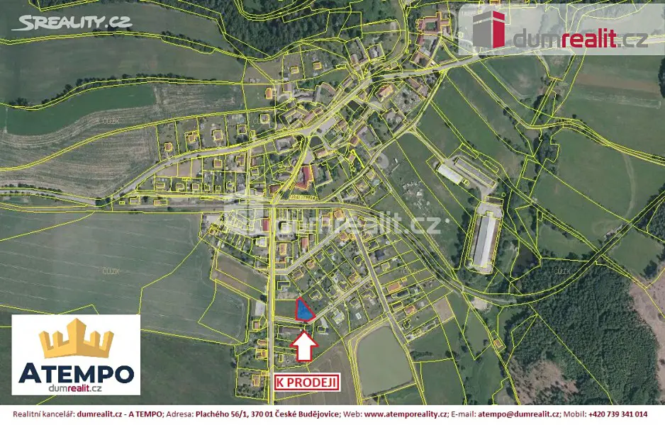 Prodej  stavebního pozemku 902 m², Blažejov, okres Jindřichův Hradec