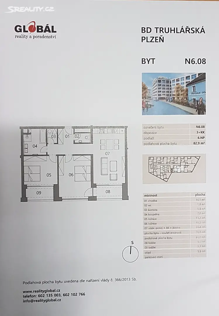 Prodej bytu 3+kk 99 m², Truhlářská, Plzeň - Východní Předměstí