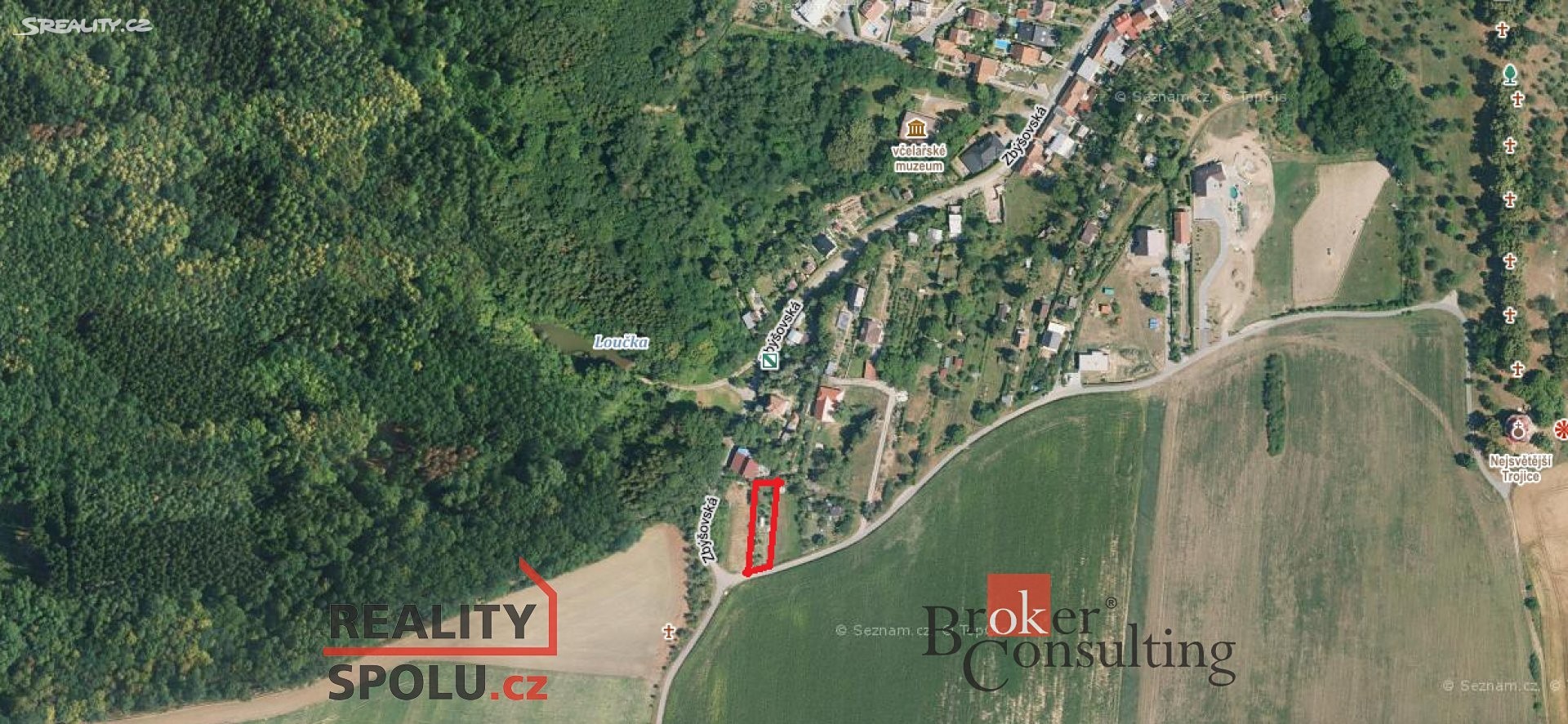 Prodej  stavebního pozemku 492 m², Rosice, okres Brno-venkov