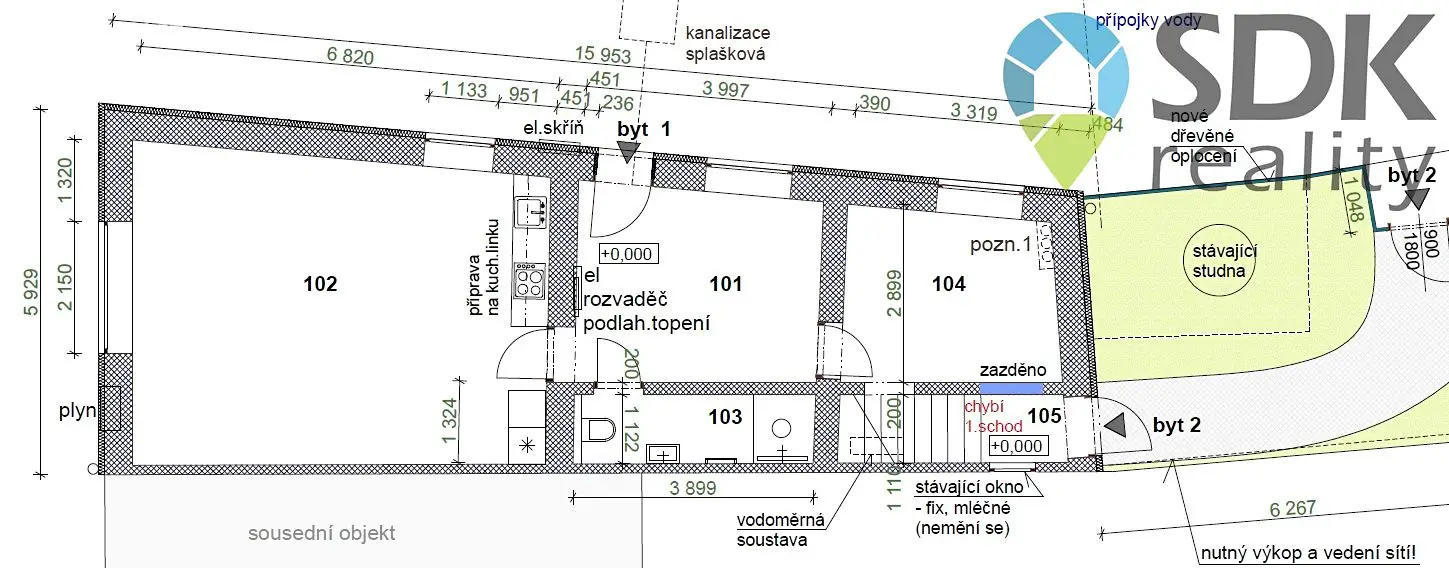 Prodej bytu 2+kk 60 m², Neslovice, okres Brno-venkov