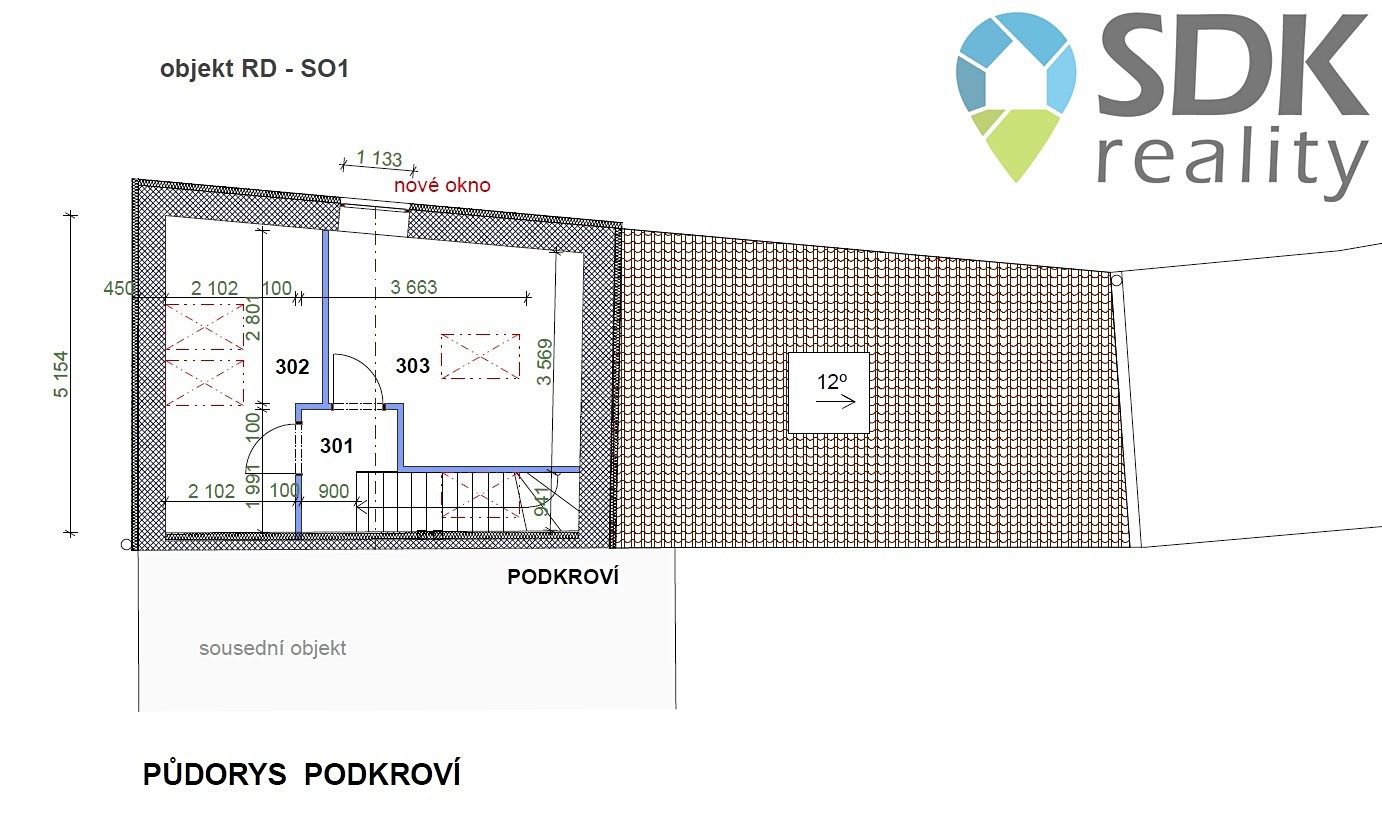 Prodej bytu 4+kk 94 m² (Mezonet), Neslovice, okres Brno-venkov